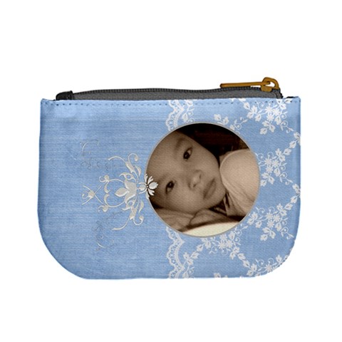 Blue Grunge And Girly Custom Mini Coin Purse By Happylemon Back