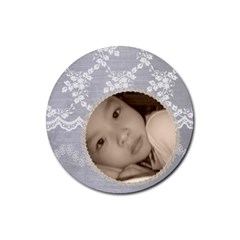 Pretty Grey Custom Round Drink Coaster