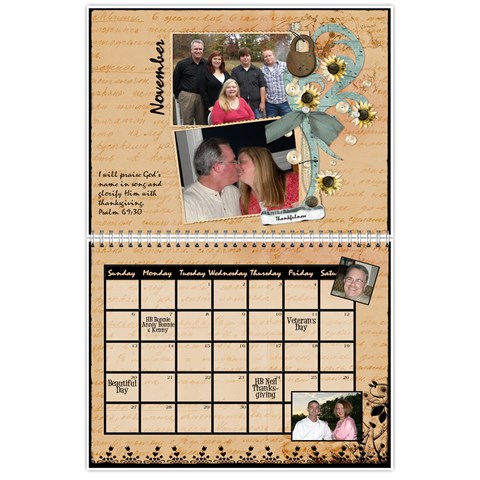 Reese Family Calendar By Memorykeeper Nov 2011