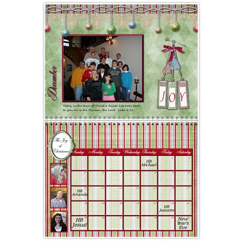 Reese Family Calendar By Memorykeeper Dec 2011