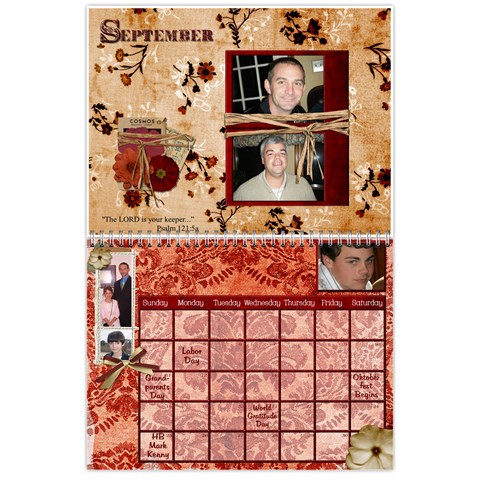 Reese Family Calendar By Memorykeeper Sep 2011