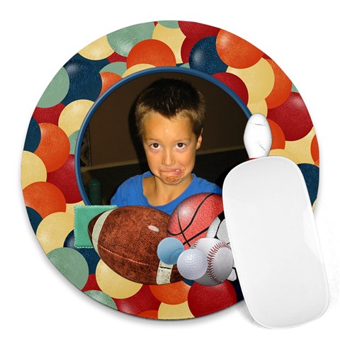 Games We Play All Games Round Mousepad By Lisa Minor Front