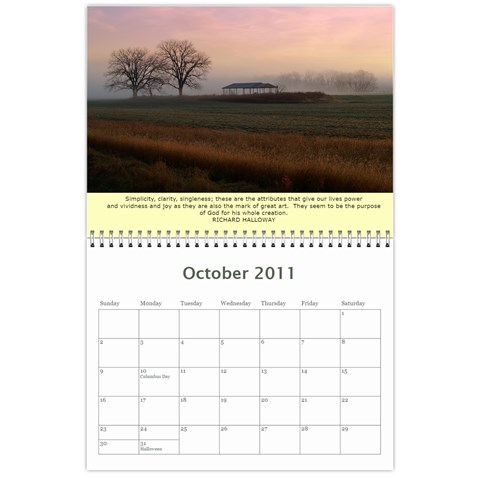 Calendar By Theresa Kelly Oct 2011