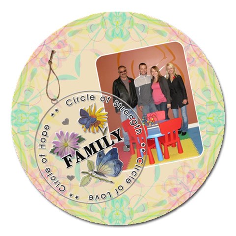 Family Love 5  Round Magnet By Lil Front