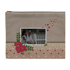 XL Cosmetic Case- (Brown) LOVE - Cosmetic Bag (XL)