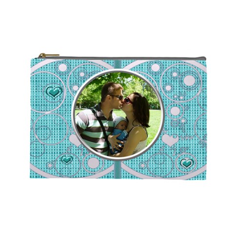 Love Bubbles Large Cosmetic Bag By Daniela Front