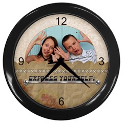 Express Yourself Wall Clock - Wall Clock (Black)