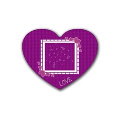 Love coaster - Rubber Heart Coaster (4 pack)