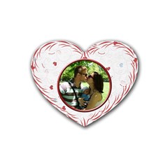 Heart U coaster - Rubber Heart Coaster (4 pack)