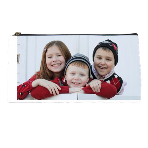 Christmas Photos Pencil Bag By Elise Hubka Front