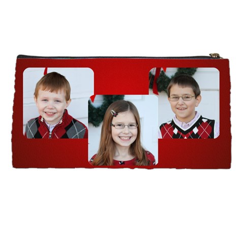 Christmas Photos Pencil Bag By Elise Hubka Back