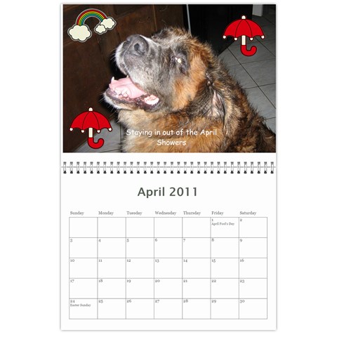 Daisy Calendar By Dianna Cook Apr 2011