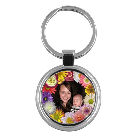 Flowers Round Key Chain By Lil Front