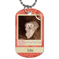 Lily s tag - Dog Tag (One Side)