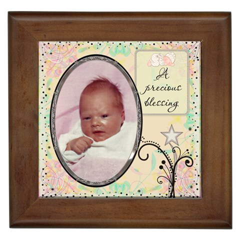 A Precious Blessing Framed Tile By Lil Front