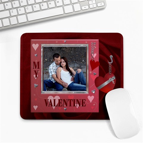 My Valentine Large Mouse Pad By Lil Front