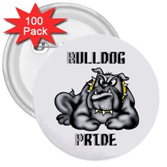 Bulldog Pins - 3  Button (100 pack)