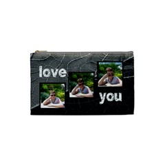 Love you monochrome jungle small cosmetic bag (7 styles) - Cosmetic Bag (Small)