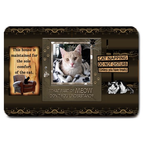 Cat Large Door Mat By Lil 30 x20  Door Mat