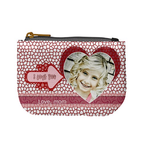 I Love You Coin Purse For Valentines Day By Danielle Christiansen Front