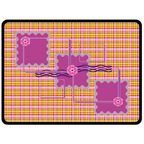 Pinky Yellow Blanket By Daniela 80 x60  Blanket Front