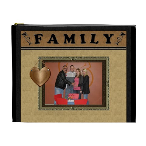 Family Framed Xl Cosmetic Bag By Lil Front