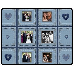 Pretty Blue Family Mediium Fleece Blanket