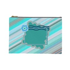 Blue Flower L cosmetic bag (7 styles) - Cosmetic Bag (Large)