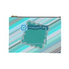 Blue Flower L cosmetic bag (7 styles) - Cosmetic Bag (Large)