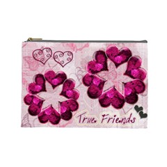 Hearts n Roses True Friends Large Cosmetic Bag (7 styles) - Cosmetic Bag (Large)