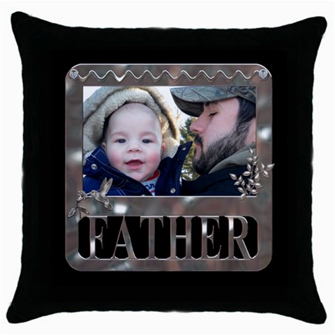 Father Throw Pillow Case By Lil Front