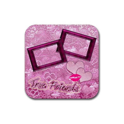 True Friends Lav Square Coaster By Ellan Front