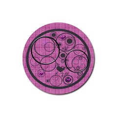 Love bubbles coaster - Rubber Coaster (Round)