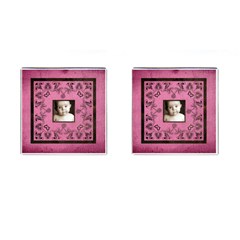 Pink Candy Art Neaveau square cuff links - Cufflinks (Square)