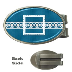 Blue Oval Money Clip