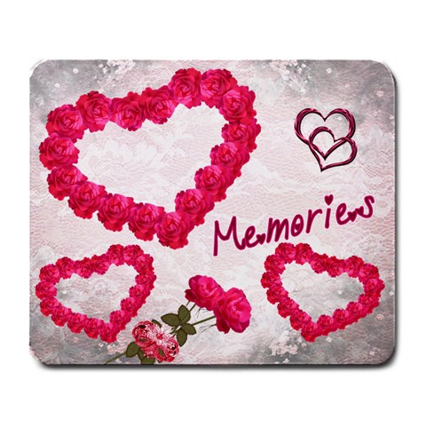 Memories Hearts N Roses Pink Mouse Pad By Ellan Front