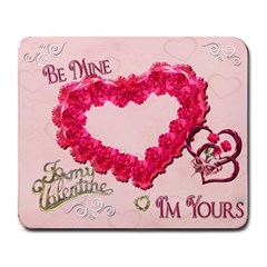 Be Mine I m Yours Hearts n Roses Pink Mouse Pad - Large Mousepad