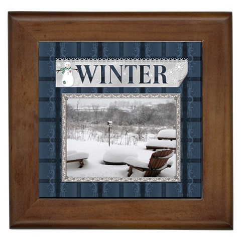 Winter Framed Tile By Lil Front