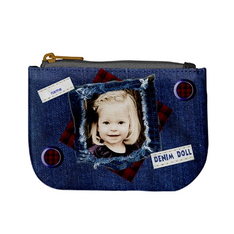 Denim Doll Coin Purse By Danielle Christiansen Front