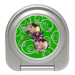 Green Swirls Travel Alarm - Travel Alarm Clock