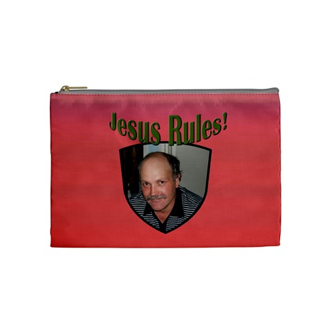 Jesus Rules Cosmetic Bag By Deborah Front