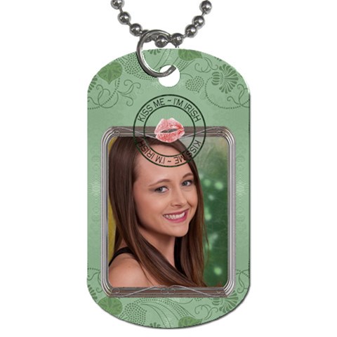 Kiss Me I m Irish Dog Tag By Lil Front