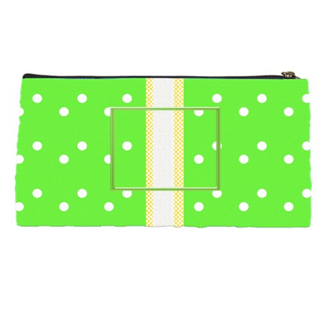 Green Dots Pencil Case By Daniela Back