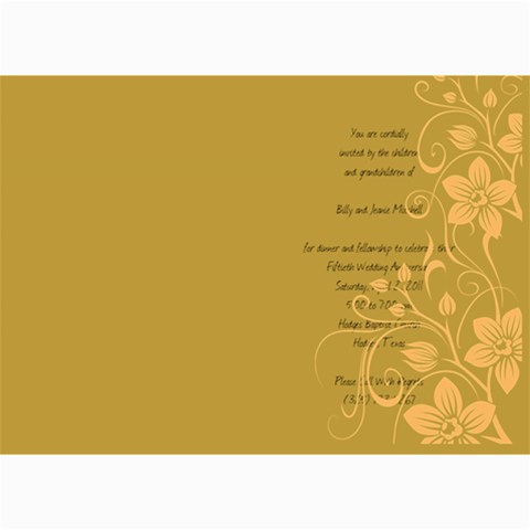 Wedding Invitations By Summer Beck Havens 7 x5  Photo Card - 4