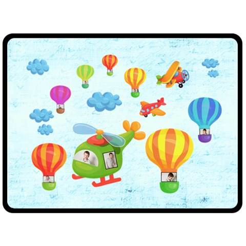 Up, Up & Away Extra Large Fleece Blanket By Catvinnat 80 x60  Blanket Front