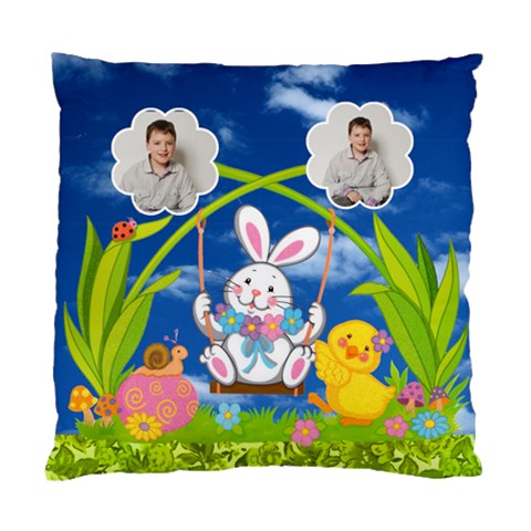 Easter Egg Hunt Double Sided Cushion By Catvinnat Back