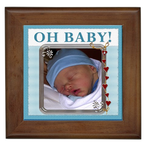 Oh Baby Boy Framed Tile By Lil Front