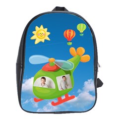 Helicoptor Pilot Schoolbag Backpack large - School Bag (Large)