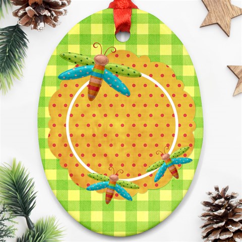 Buttercup Oval Ornament 1 By Lisa Minor Front