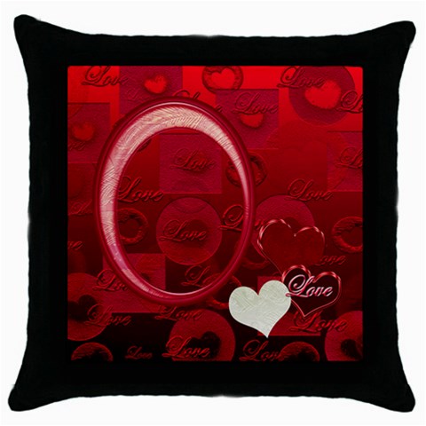 Love Red Throw Pillow By Ellan Front